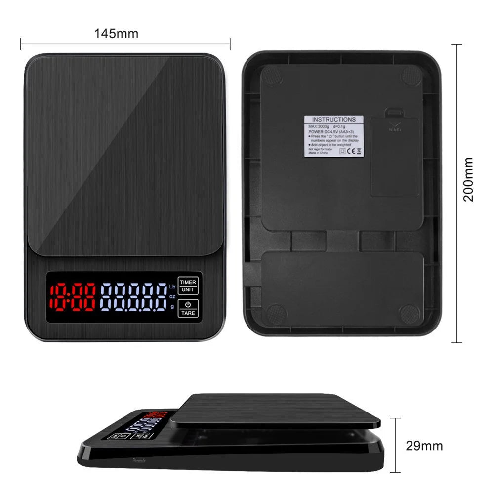 Digital Mini Scale 10kg / 1g Pocket Electric Weight Grams with LCD Backlit Display - 6