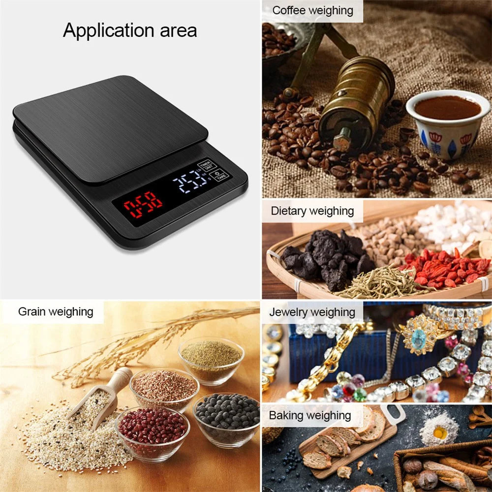 Digital Mini Scale 10kg / 1g Pocket Electric Weight Grams with LCD Backlit Display - 7