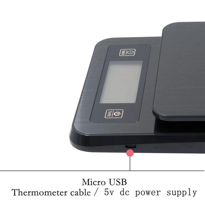 Digital Mini Scale 3kg 0.1g Pocket Electric Weight Grams with LCD Backlit Display and Temperature Probe - 4