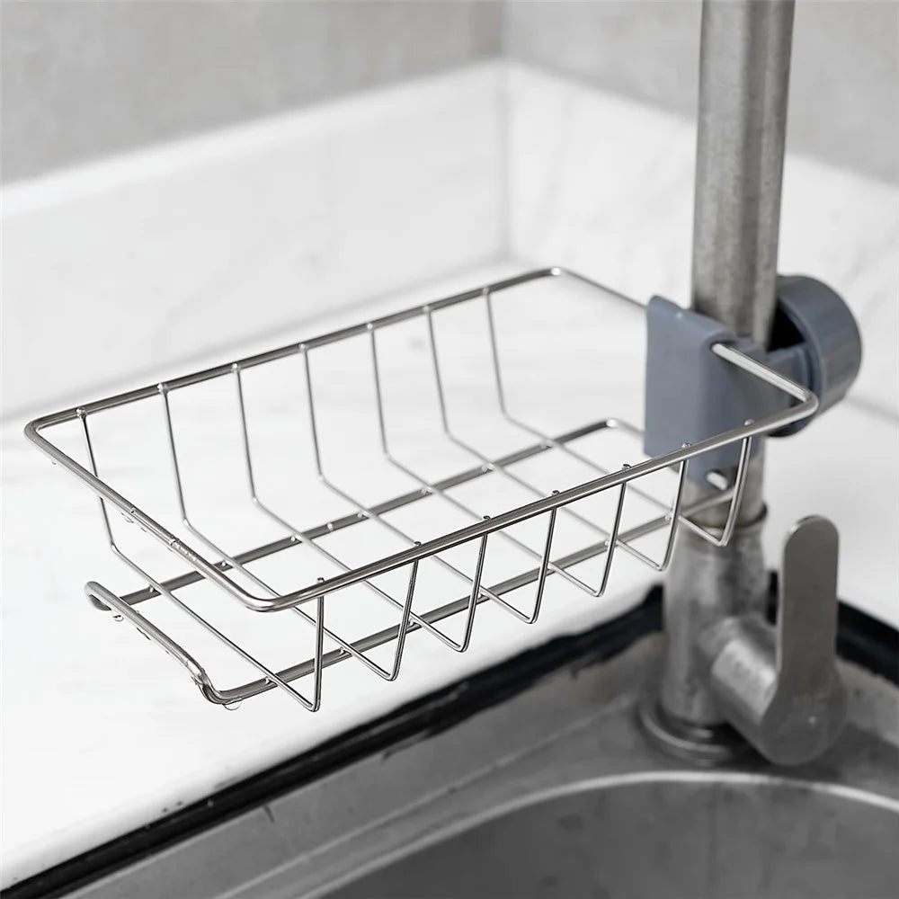 Sink Tap Hanging Storage Holder Faucet Storage Rack Sponge Kitchen Faucet Clip Shelf Towel Organizer - Standard - 4
