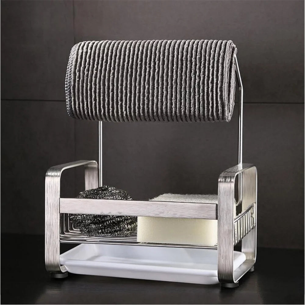 Kitchen Drain Basket Stainless Steel Faucet Sink Storage Rack  Shower Rack - 2