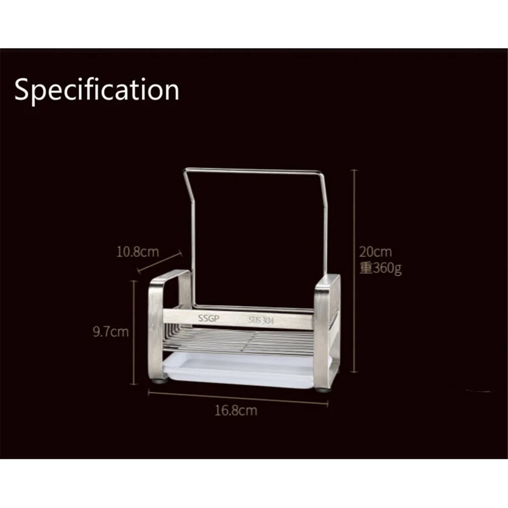 Kitchen Drain Basket Stainless Steel Faucet Sink Storage Rack  Shower Rack - 4