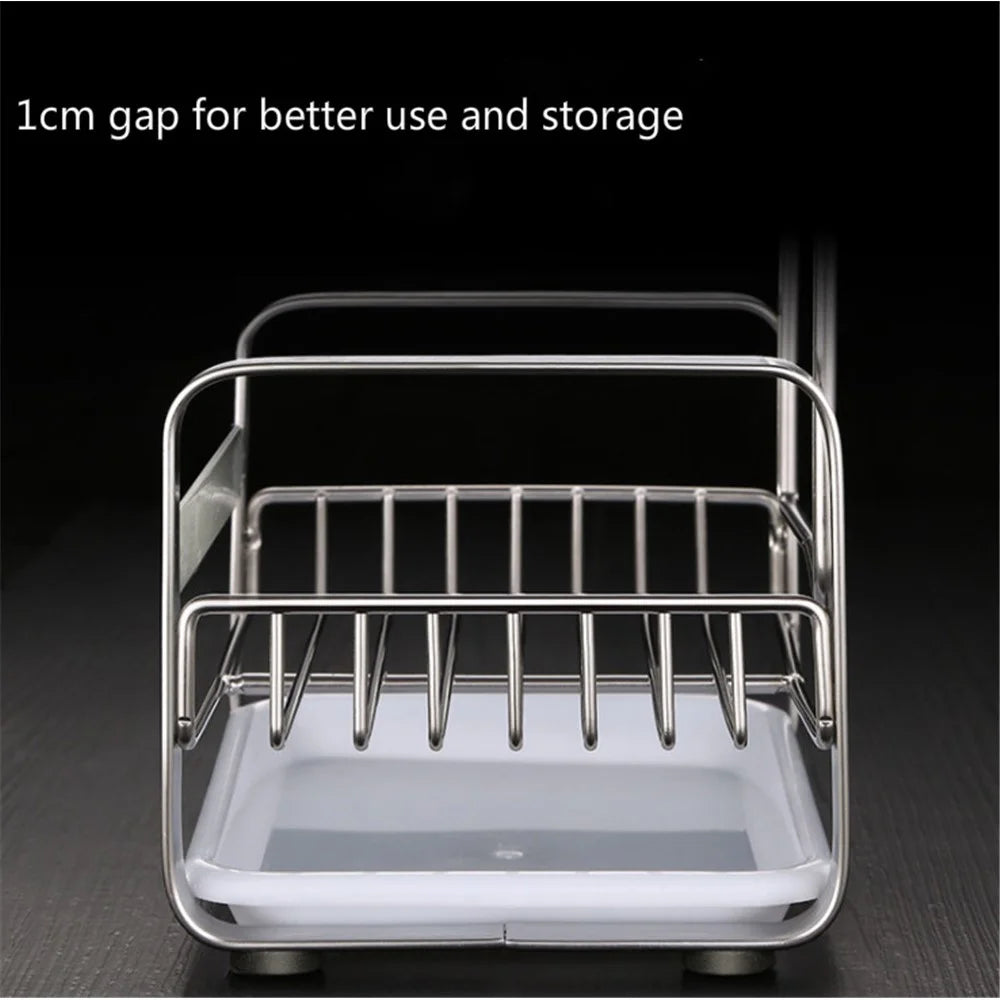 Kitchen Drain Basket Stainless Steel Faucet Sink Storage Rack  Shower Rack - 5