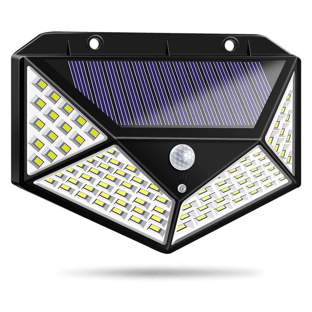 100-LED IP65 Human Body Induction Wall Courtyard Solar Light (1200 Capacity Three Functions) - 1