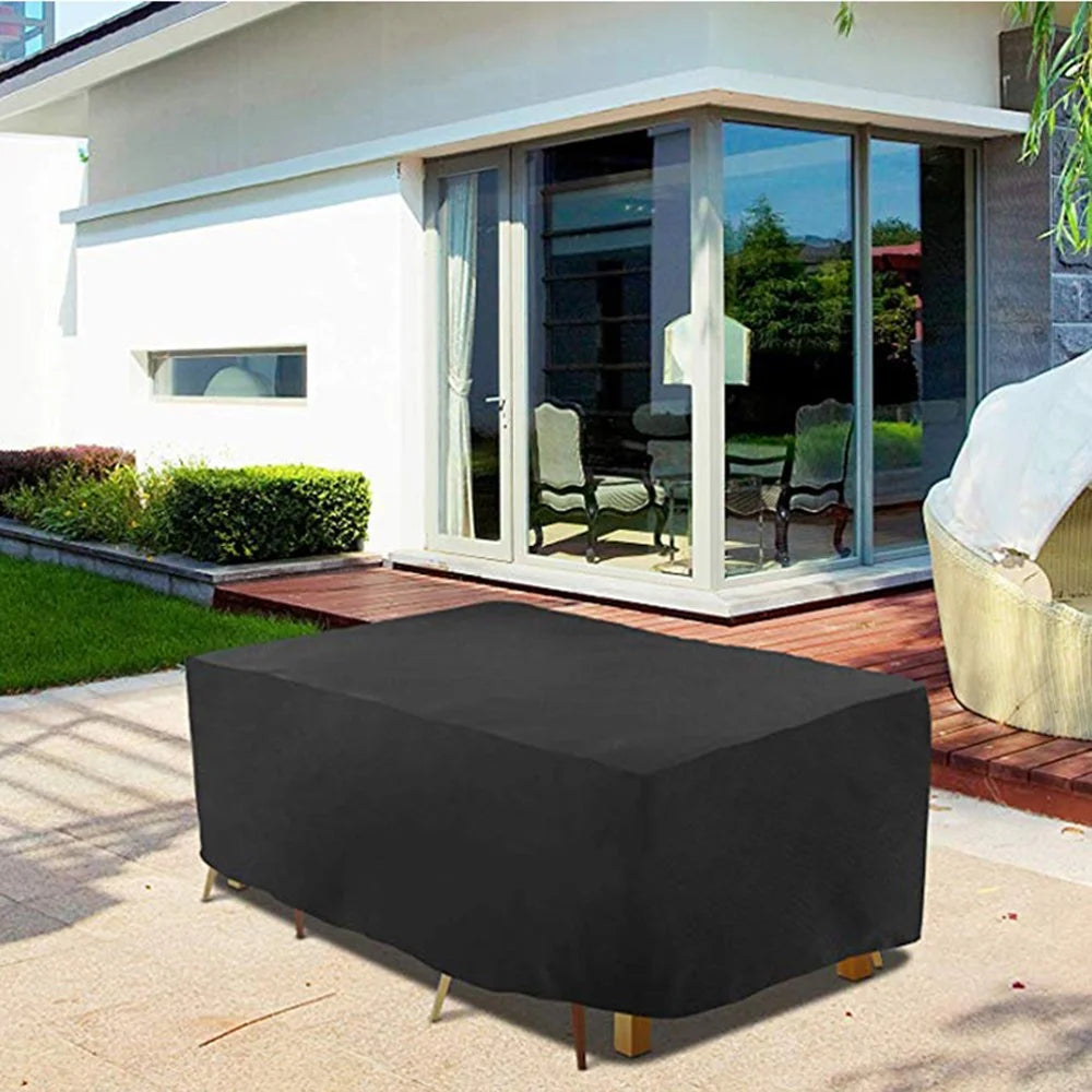420D Oxford Fabric Outdoor Furniture Cover Anti-UV Waterproof Patio Cover for Table and Chair - 120x120x74cm - 3