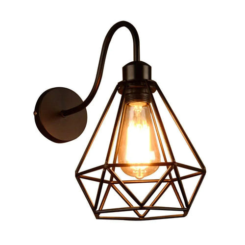 LED Home Restaurant Bedroom Retro Cafe Indoor Wall Light Lamp [Without Bulb] - 1