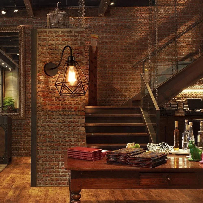 LED Home Restaurant Bedroom Retro Cafe Indoor Wall Light Lamp [Without Bulb] - 2