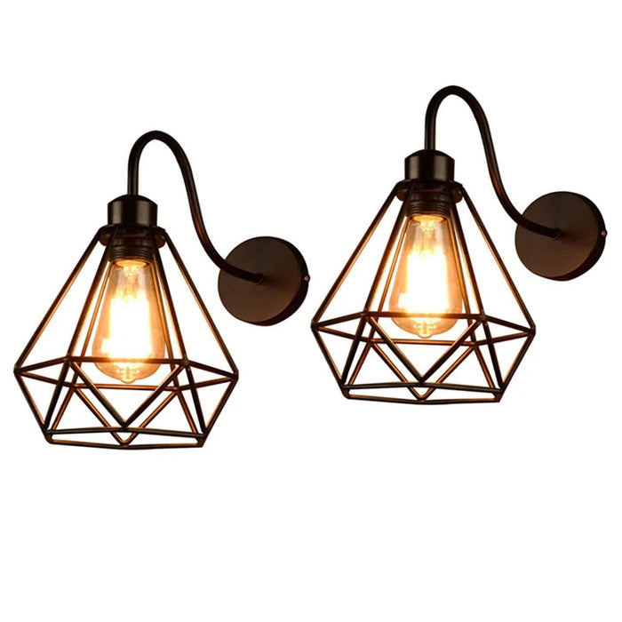 LED Home Restaurant Bedroom Retro Cafe Indoor Wall Light Lamp [Without Bulb] - 4