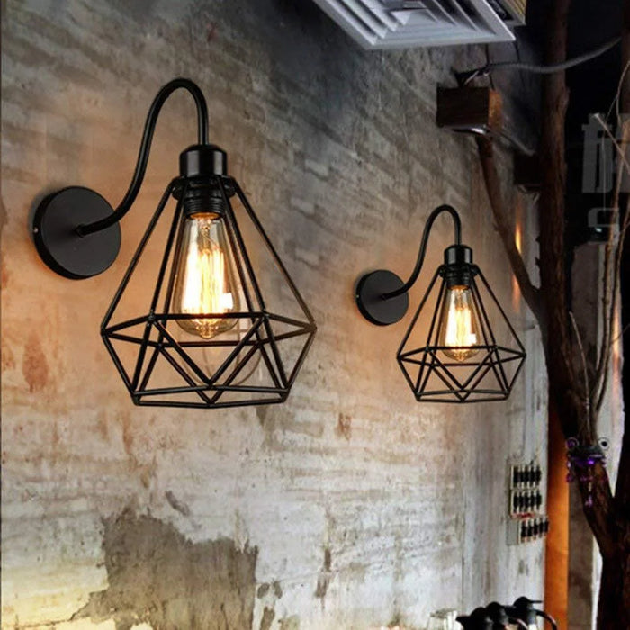 LED Home Restaurant Bedroom Retro Cafe Indoor Wall Light Lamp [Without Bulb] - 5