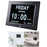 For The Elderly 8-inch Digital Super Large Characters LED Electronic Calendar Alarm Clock - US Plug/Black - 2