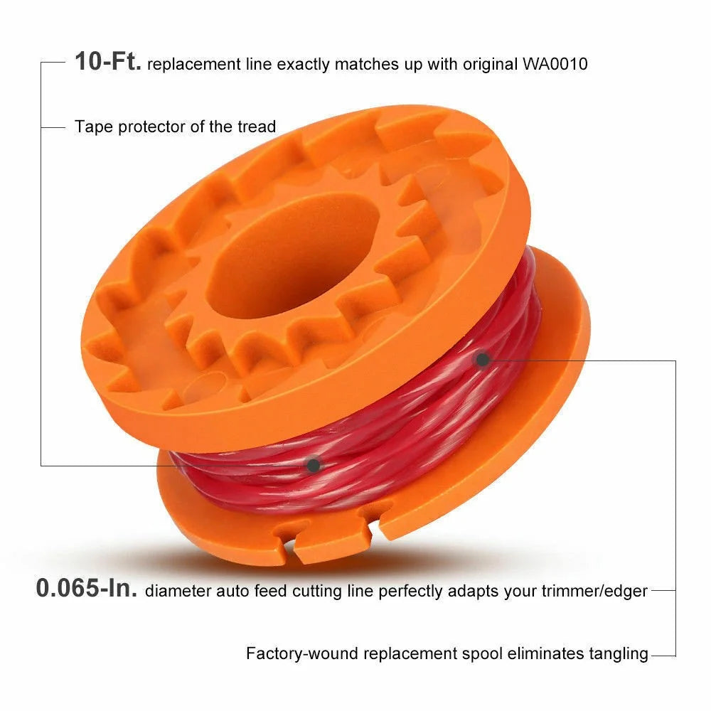 WORX WA0010 Mower Accessory Tool 10 PCS Spool+ 2 PCS Spool Cap - 7