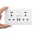 Double Wall Plug Socket 2 Gang 13A 2 USB Charger Port Outlets White Plate UK Plug - 4