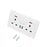 Double Wall Plug Socket 2 Gang 13A 2 USB Charger Port Outlets White Plate UK Plug - 5