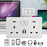 Double Wall Plug Socket 2 Gang 13A 2 USB Charger Port Outlets White Plate UK Plug - 6