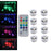 10Pcs 3cm Submersible RGB Color LED Light Lamp Waterproof Underwater Light with 2 Remote Controls for Vase Fishtank Wedding - 2