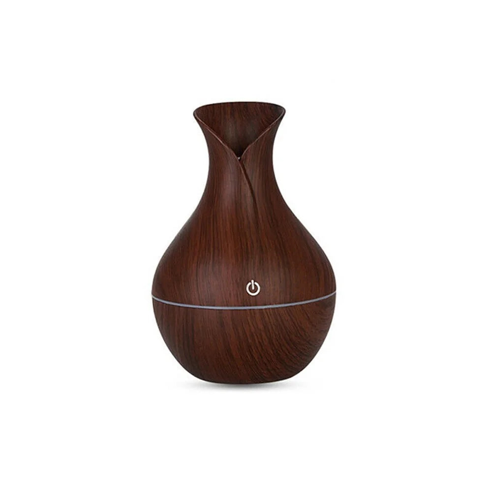 Car Vehicle Wood Skin Oil Aroma Diffuser Ultrasonic Air Purifier Aromatherapy Humidifier - Dark Wood Grain - 1