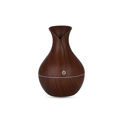 Car Vehicle Wood Skin Oil Aroma Diffuser Ultrasonic Air Purifier Aromatherapy Humidifier - Dark Wood Grain - 1