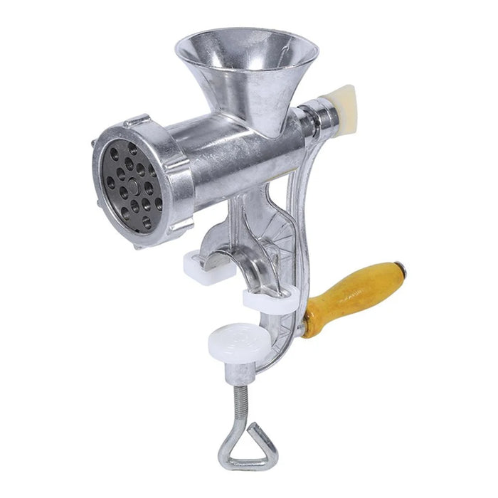 Manual Meat Grinder and Sausage Stuffer Meat Grinder Mincer Pasta Maker Crank - Silver - 1