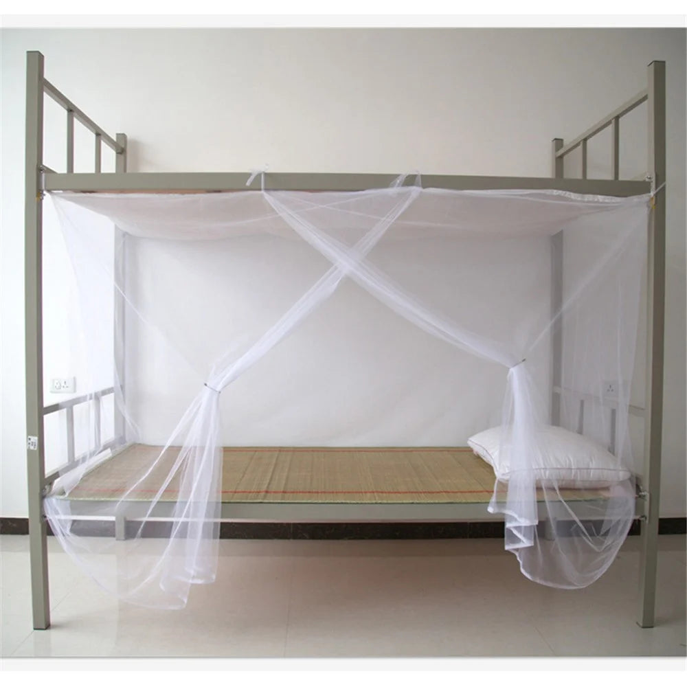 Summer Student Dormitory Bunk Single Bed Breathable Mosquito Nets, 1.8 * 1.95 * 1.65m - White - 1