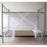 Summer Student Dormitory Bunk Single Bed Breathable Mosquito Nets, 1.8 * 1.95 * 1.65m - White - 1