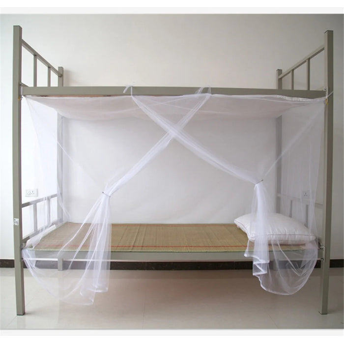 Summer Student Dormitory Bunk Single Bed Breathable Mosquito Nets, 1.8 * 1.95 * 1.65m - White - 1