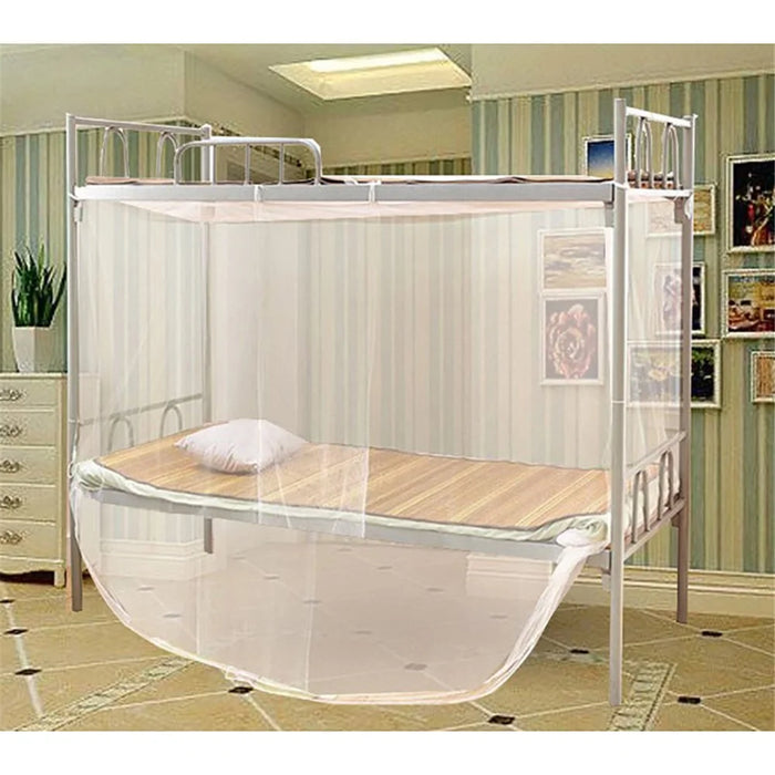 Summer Student Dormitory Bunk Single Bed Breathable Mosquito Nets, 1.8 * 1.95 * 1.65m - White - 2