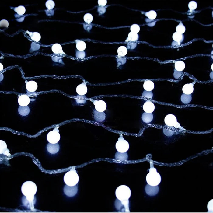 80-LED 10m Ball Shape String Light Battery Powered Fairy Light for Home Party Festival - White - 1