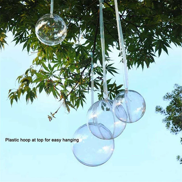6cm Clear Plastic Ball Christmas Decoration Hanging Ball - 3