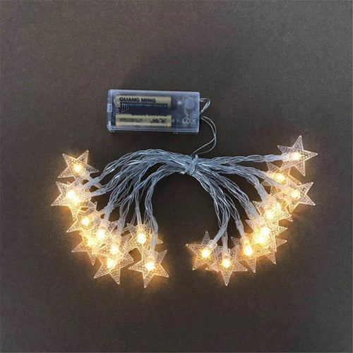 5m 50-led Stars Lightning Strips for Home Party Holiday Occasion - Warm White - 1
