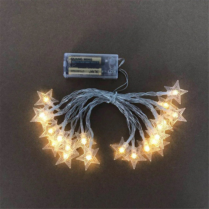 5m 50-led Stars Lightning Strips for Home Party Holiday Occasion - Warm White - 1