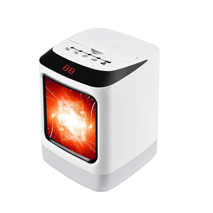 Mini Household Heaters Intelligent Remote Control Timing Colorful Night Light Portable Heater - EU Plug - 2