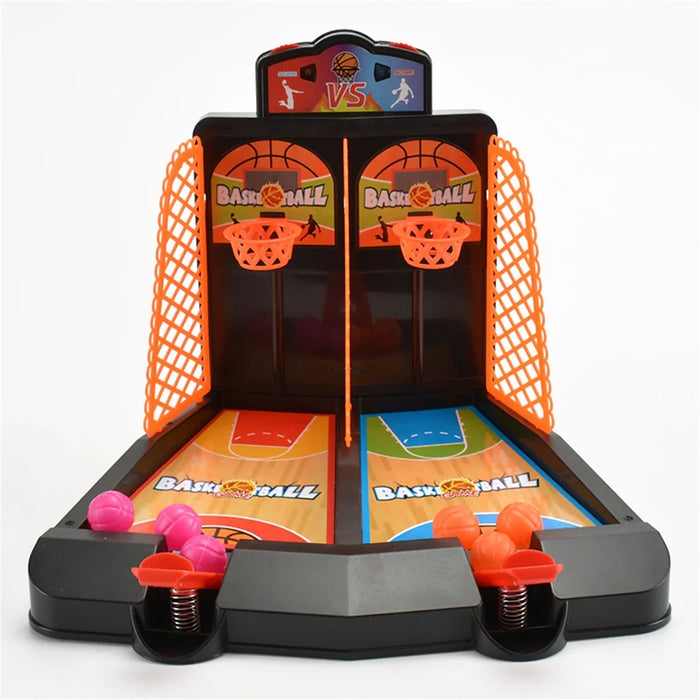 Tabletop Basketball Shooting Game Mini Classic Arcade Desktop Game Basketball Hoop Set - Orange - 1