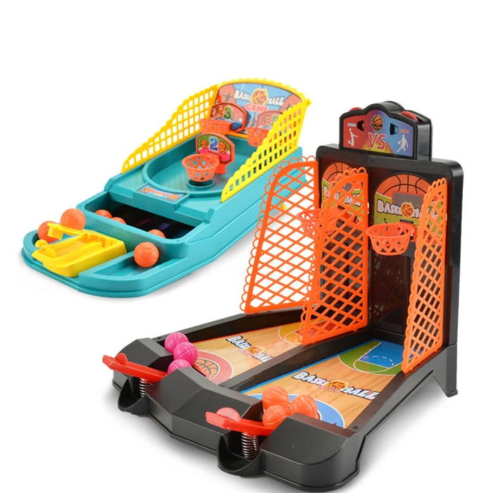 Tabletop Basketball Shooting Game Mini Classic Arcade Desktop Game Basketball Hoop Set - Orange - 2