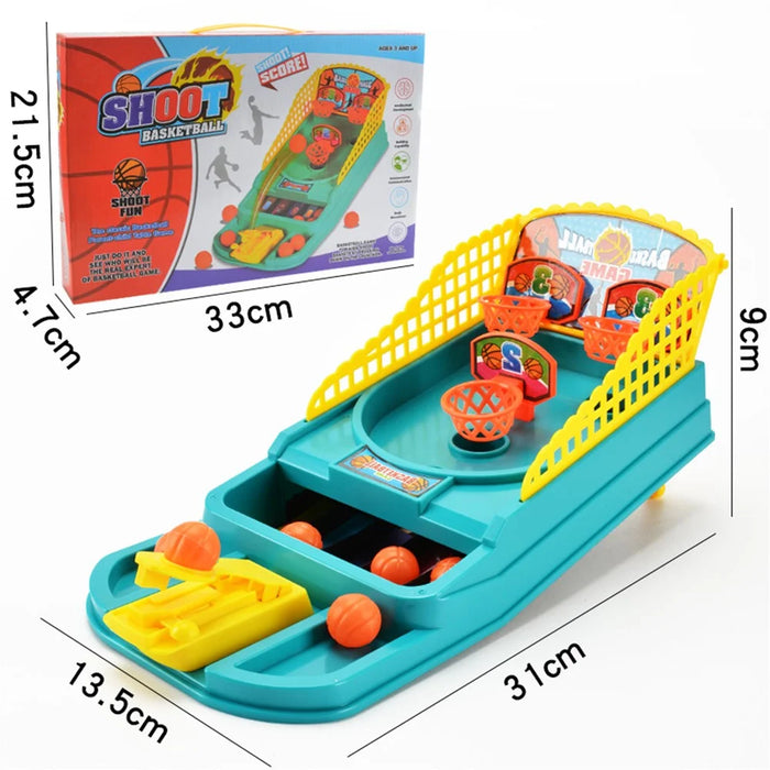Tabletop Basketball Shooting Game Mini Classic Arcade Desktop Game Basketball Hoop Set - Orange - 6