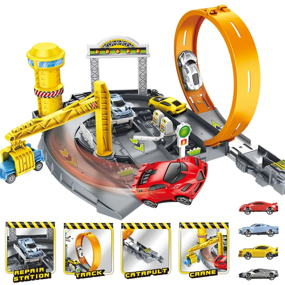 P872-A Parking Lot Track Puzzle Learning Toy for Kids Gifts - 2