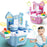 Children Kids Educational Play Set Kitchen Toys Plastics Dollhouse Dining Table - Blue - 4