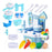 Children Kids Educational Play Set Kitchen Toys Plastics Dollhouse Dining Table - Blue - 6