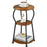 DULCII 888-8HP-3-Tier Small Round Side Table Waist End Table, 30x30x55cm - Rustic Brown - 1