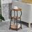 DULCII 888-8HP-3-Tier Small Round Side Table Waist End Table, 30x30x55cm - Rustic Brown - 5
