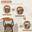 DULCII 596-BS9-3-Tier Round End Table with Cloth Storage Basket, 30x30x55cm - Rustic Brown - 3