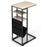 DULCII Double Column C-Shaped Side Table 40 x 30 x 71cm with Oxford Fabric Bag - Oak - 1