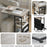 DULCII Double Column C-Shaped Side Table 40 x 30 x 71cm with Oxford Fabric Bag - Oak - 3