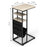 DULCII Double Column C-Shaped Side Table 40 x 30 x 71cm with Oxford Fabric Bag - Oak - 7
