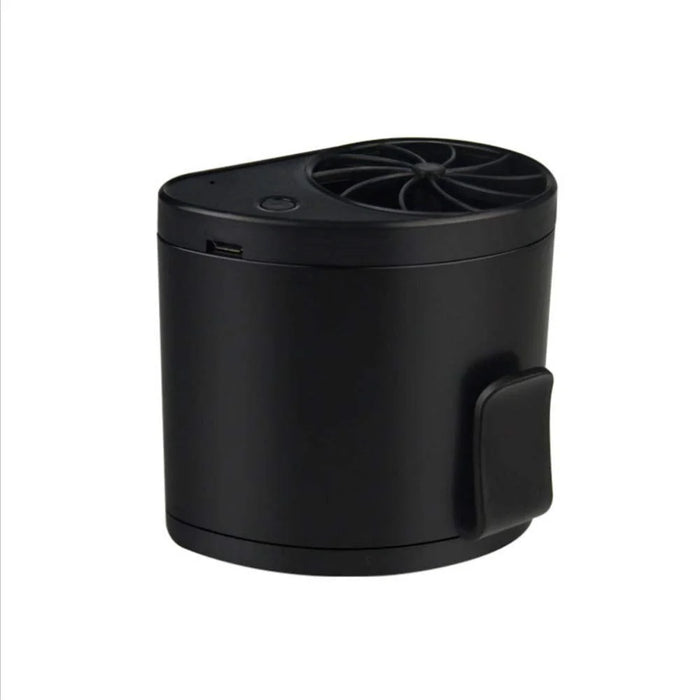 Portable Mini Mobile Air Conditioning Small Fan USB Rechargeable Hanging Waist - Black - 1