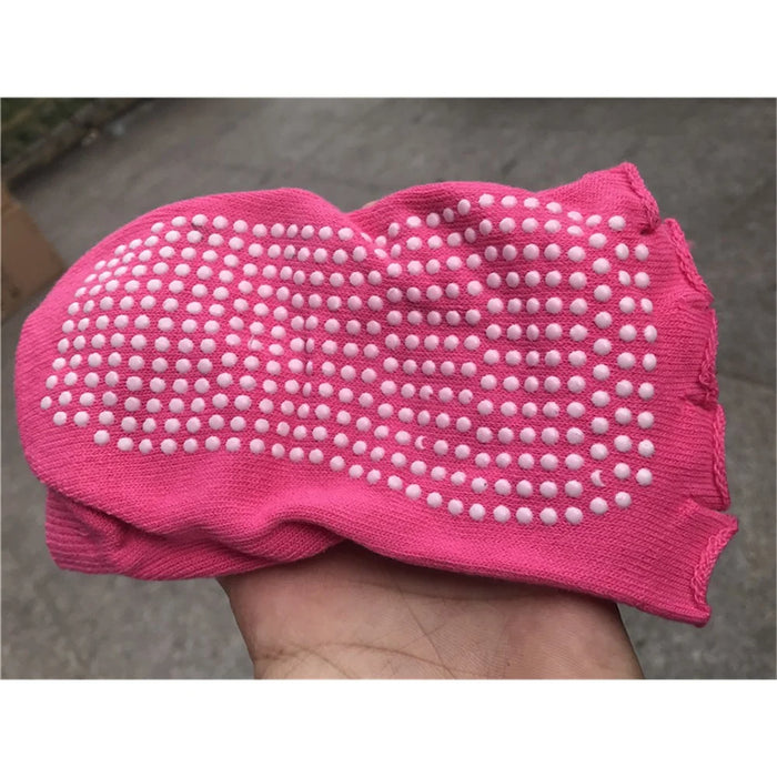 Non Slip Yoga Socks for Women Toeless Pilates Ballet Workout Socks - Pink - 4