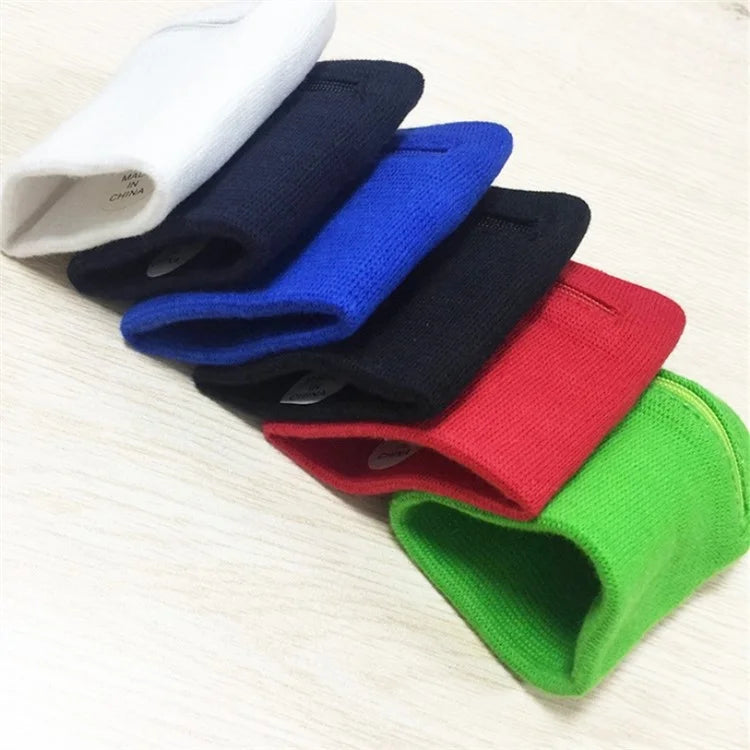 Sport Arm Band Bag Zipper Wrist Wallet Bag Sweatband for MP3 Card Storage - Blue - 3