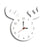 Cute Moose Decorative Quartz Wall Clock Battery Operated Silent Clock for Living Room, Bedroom - White - 1
