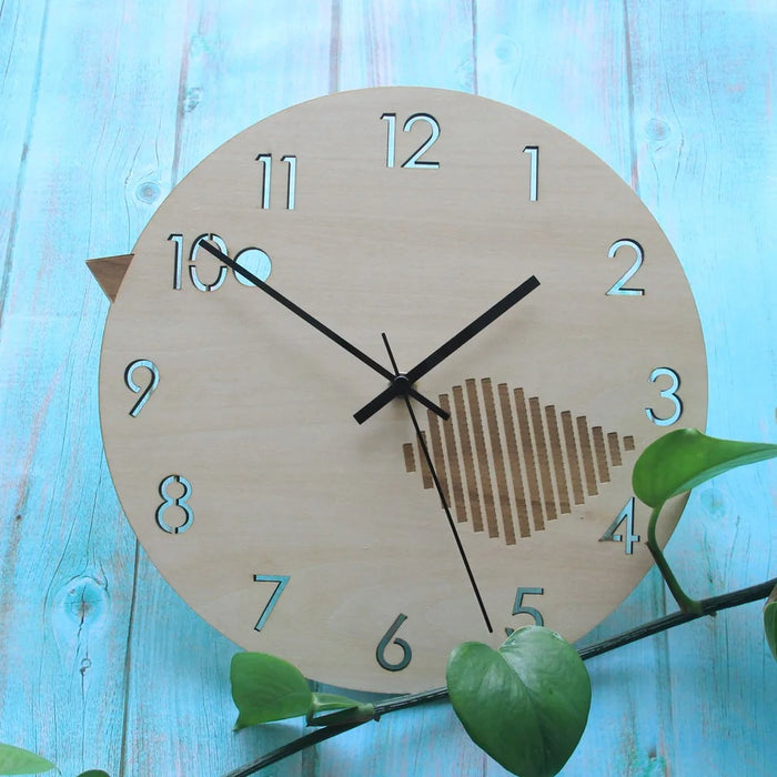 Silent Wood Wall Clock Living Room Wall Decorative Clock - 2
