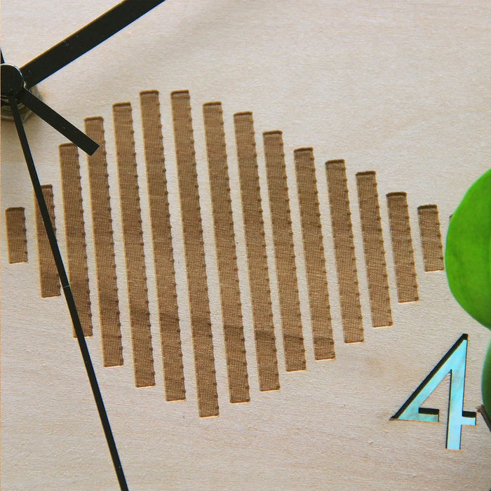 Silent Wood Wall Clock Living Room Wall Decorative Clock - 6