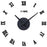 Frameless DIY Wall Clock 3D Acrylic Sticker Roman Numbers Wall Clock - Black - 1